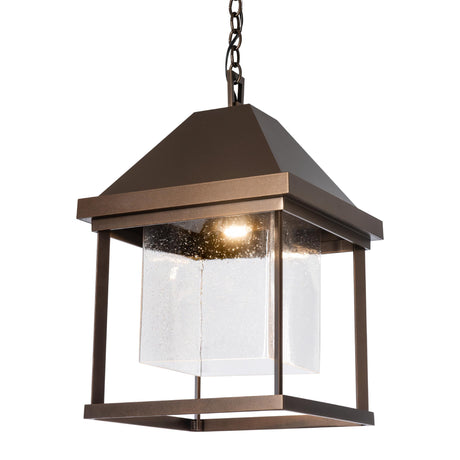 Hubbardton Forge 2025 Coastal Bronze Seeded Clear Glass (II) Dorset Dark Sky Friendly Outdoor Lantern