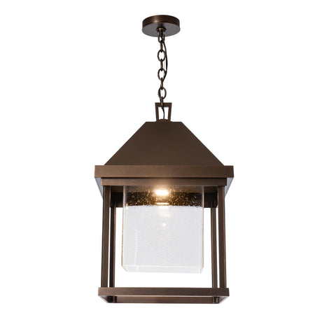 Hubbardton Forge 2025 Coastal Bronze Seeded Clear Glass (II) Dorset Dark Sky Friendly Outdoor Lantern