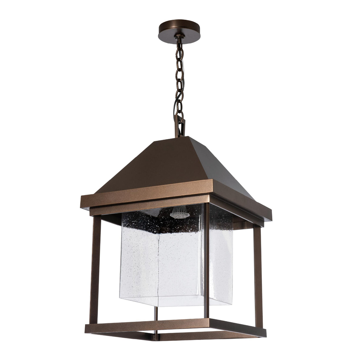 Hubbardton Forge 2025 Coastal Bronze Seeded Clear Glass (II) Dorset Dark Sky Friendly Outdoor Lantern