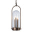 Hubbardton Forge 2025 Coastal Bronze Seeded Clear Glass (II) Davis Outdoor Lantern