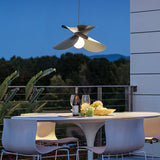 Hubbardton Forge 2020 Coastal Burnished Steel Multi Hibiscus Outdoor Pendant