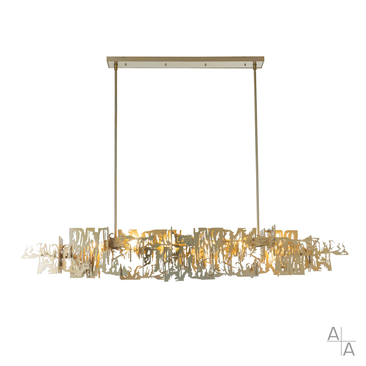 Hubbardton Forge 2025 Modern Brass Multi Brutus Large Pendant