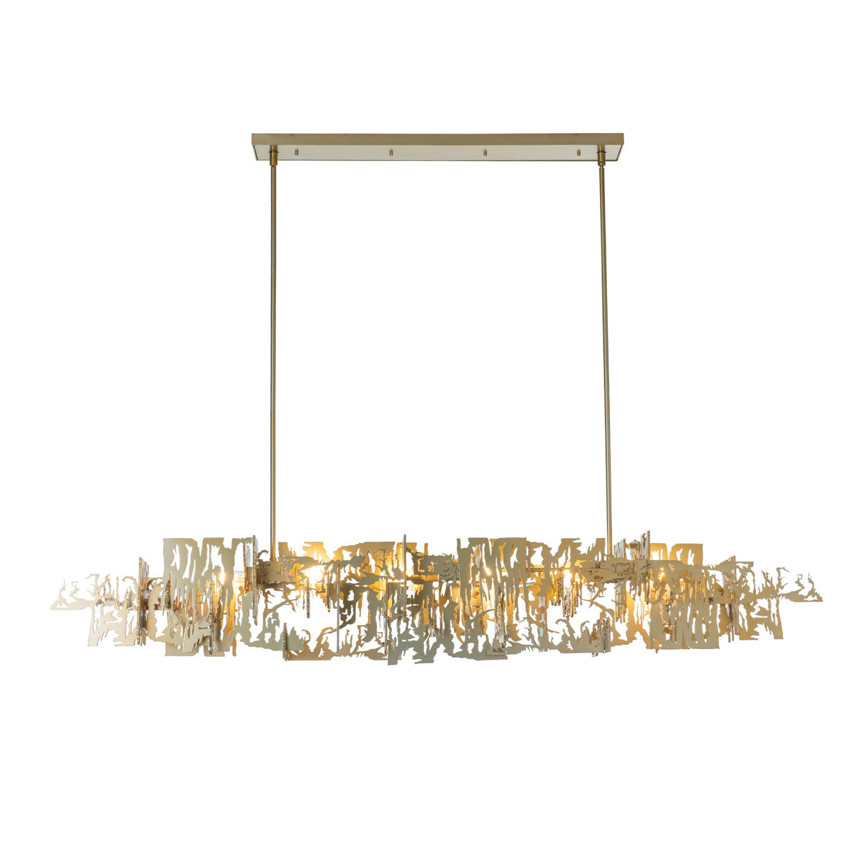 Hubbardton Forge 2025 Modern Brass Multi Brutus Large Pendant