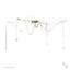 Hubbardton Forge 2025 Modern Brass White Leather Alabaster SNAPS Large LED Pendant
