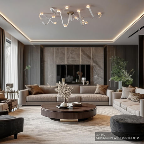 Hubbardton Forge 2025 Modern Brass White Leather Alabaster SNAPS Large LED Pendant