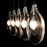 Hubbardton Forge 2025 Oil Rubbed Bronze Clear Glass with Frosted Diffuser Veneto 5-Light Linear Pendant