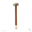 Hubbardton Forge 2025 Modern Brass Chestnut Leather Alabaster SNAPS Small LED Pendant