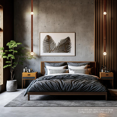 Hubbardton Forge 2025 Modern Brass Chestnut Leather Alabaster SNAPS Small LED Pendant