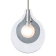 Hubbardton Forge 2025 Sterling Clear Glass with Frosted Diffuser Veneto 1-Light Pendant