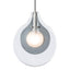 Hubbardton Forge 2025 Sterling Clear Glass with Frosted Diffuser Veneto 1-Light Pendant