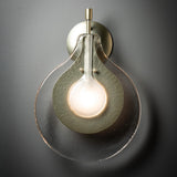 Hubbardton Forge 2025 Modern Brass Clear Glass with Frosted Diffuser Veneto Sconce