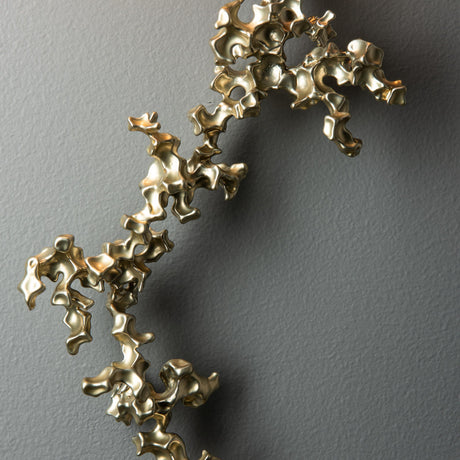 Hubbardton Forge 2025 Modern Brass Natural Anna Shade (SF) Coral Sconce