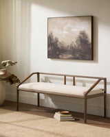 Surya Atra BOAT-003 28"H x 62"W x 23"D Bench/Ottoman/Stool