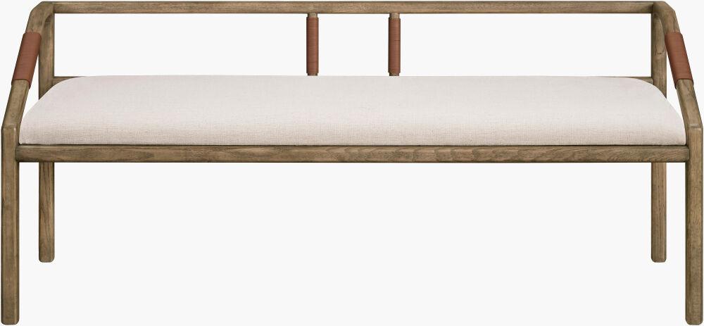 Surya Atra BOAT-003 28"H x 62"W x 23"D Bench/Ottoman/Stool