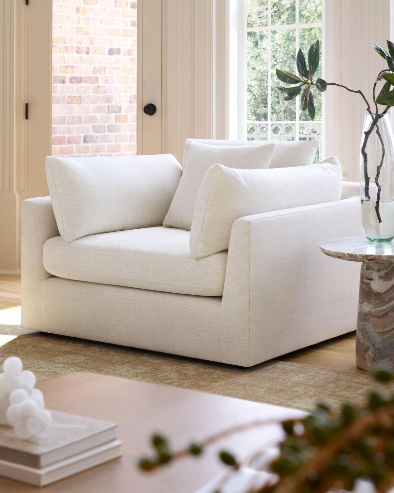 Surya Capitola BOCP-002 34"H x 47"W x 44"D Accent Chair