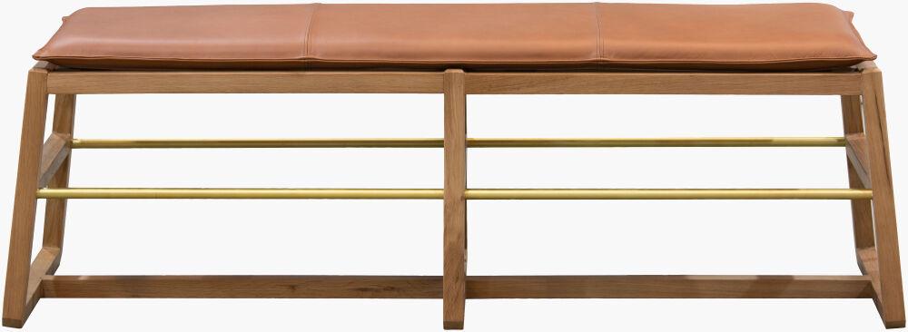 Surya Richie BORH-001 20"H x 61"W x 19"D Bench/Ottoman/Stool
