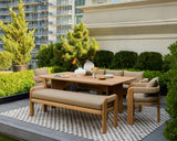Surya Palma PALM-005 23"H x 71"W x 19"D Bench/Ottoman/Stool