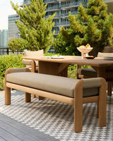Surya Palma PALM-005 23"H x 71"W x 19"D Bench/Ottoman/Stool
