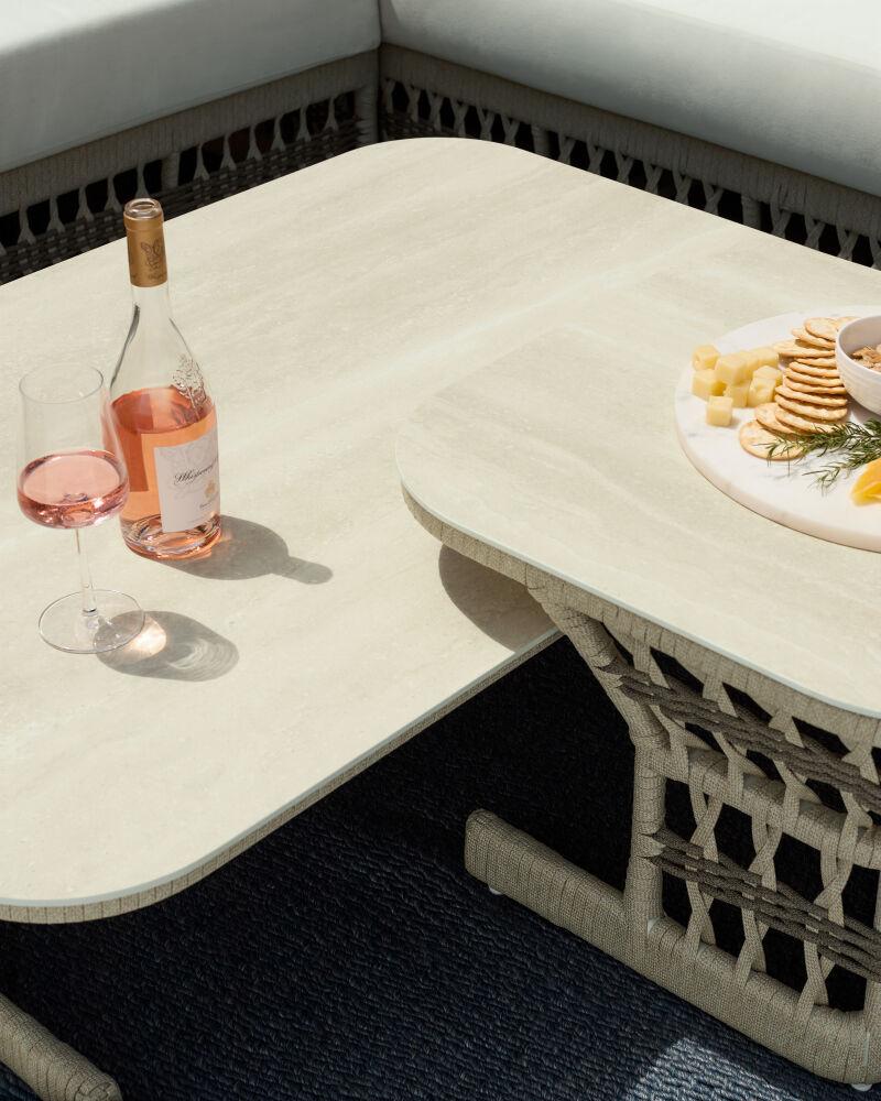 Surya Winder WIND-005 14"H x 48"W x 32"D Accent Table