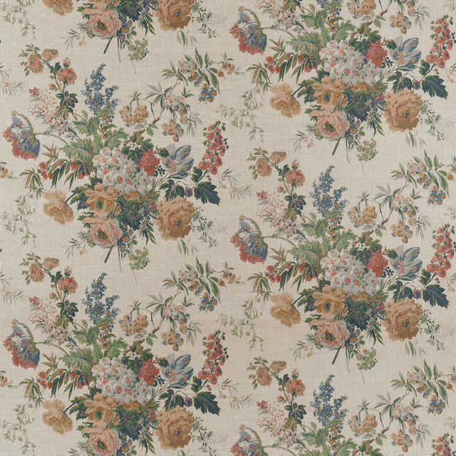 Anna French Garden Club Apricot And Slate Fabric