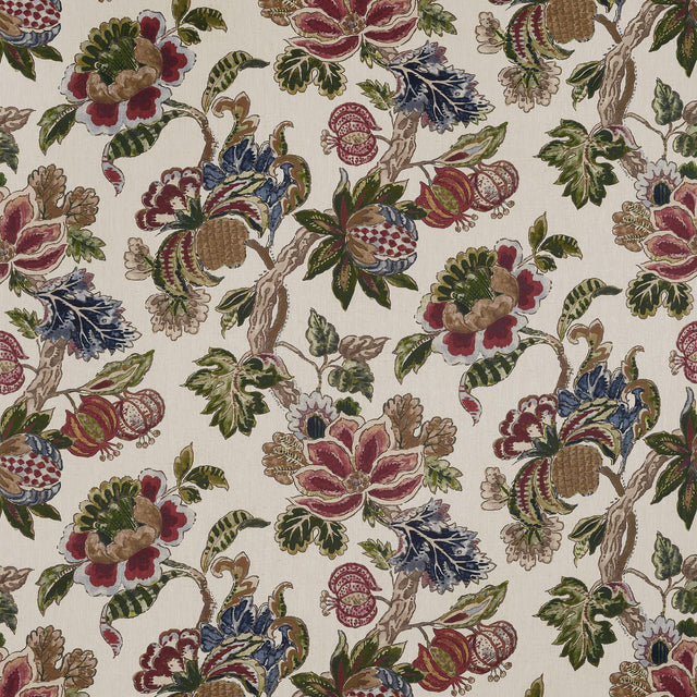 Anna French Stockbridge Apricot And Slate Fabric