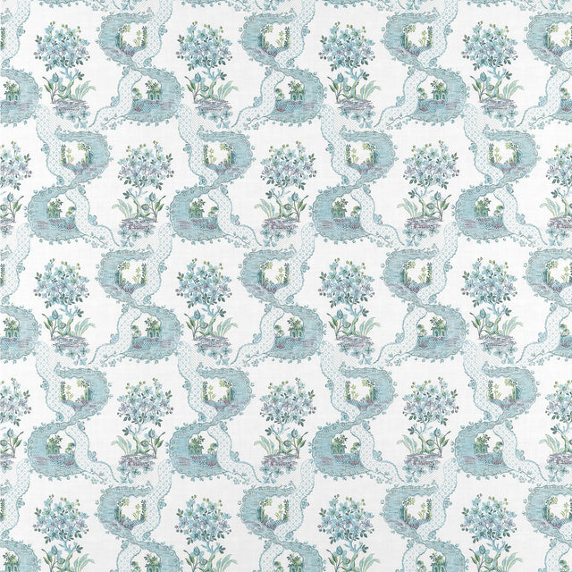 Anna French Antoinette Blue And Plum Fabric