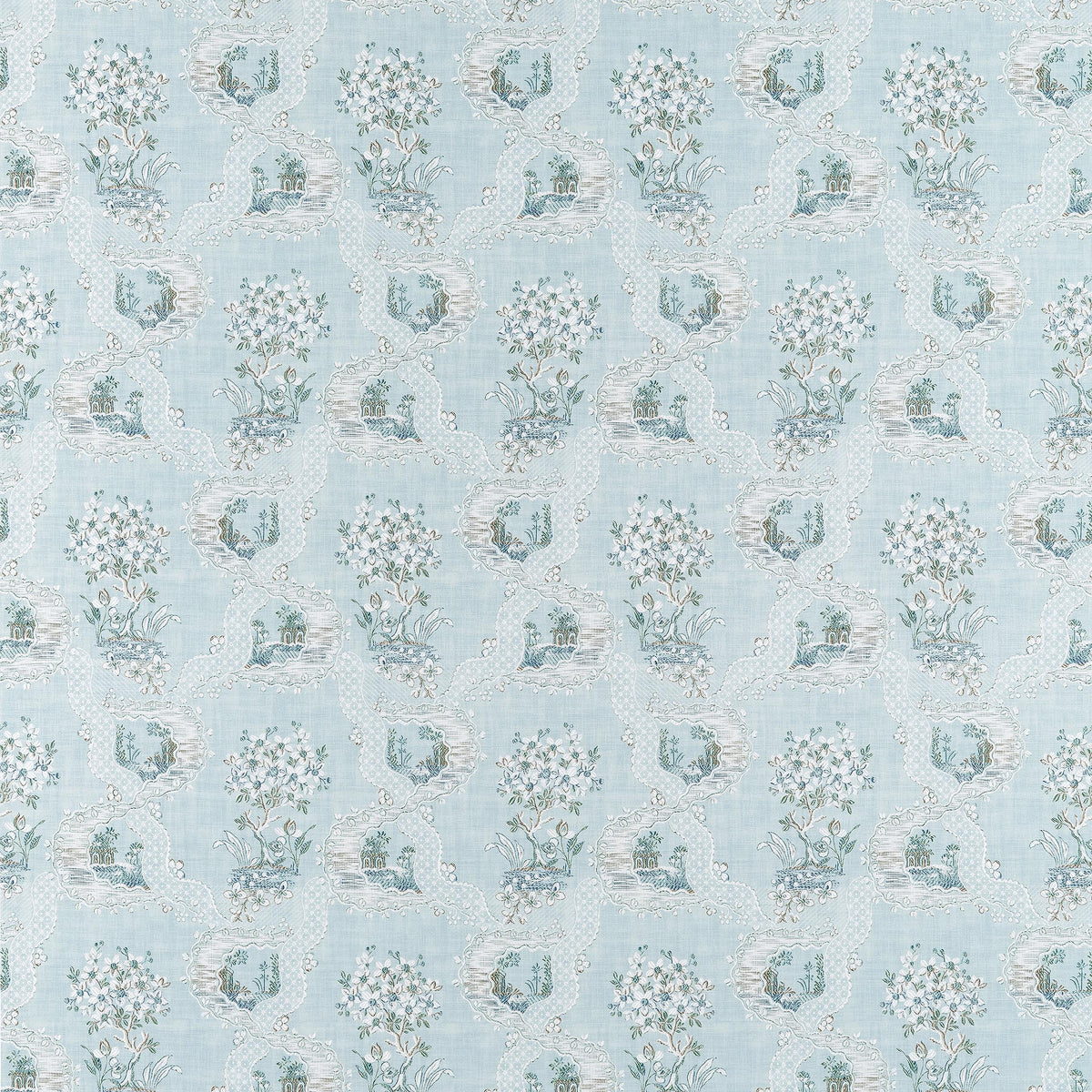 Anna French Antoinette Blue Fabric