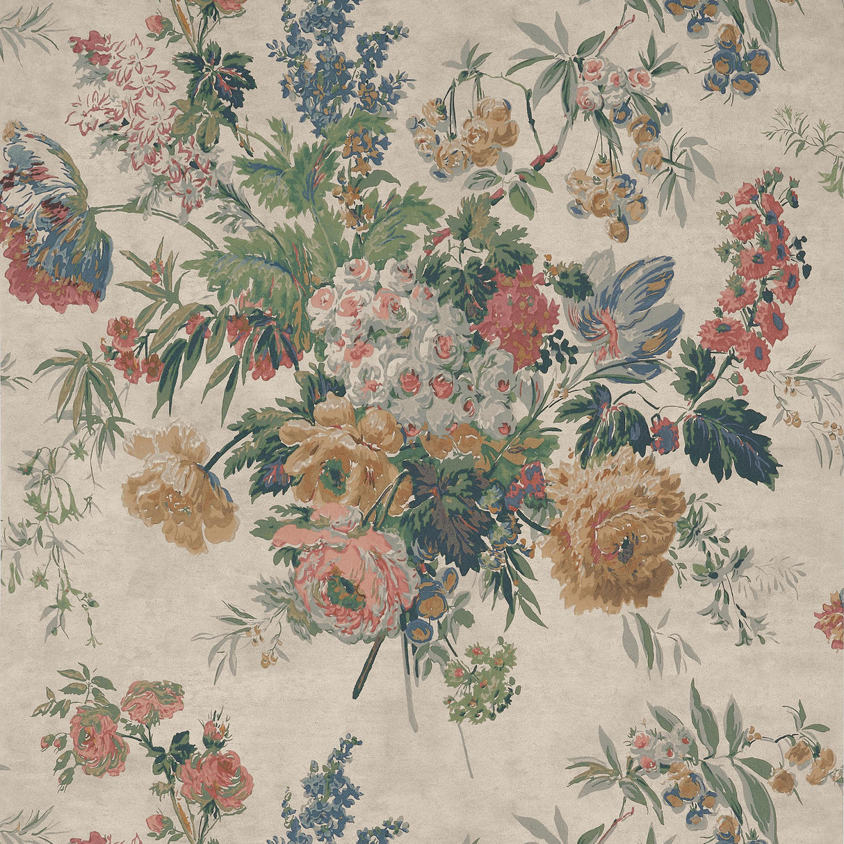 Anna French Garden Club Apricot And Slate Wallpaper
