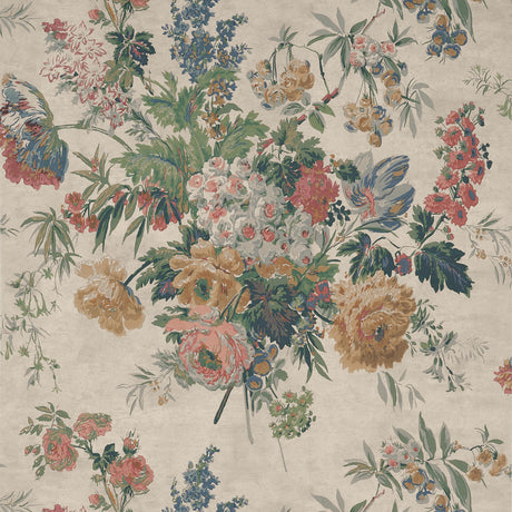 Anna French Garden Club Apricot And Slate Wallpaper