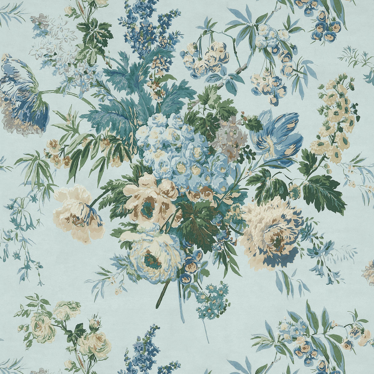 Anna French Garden Club Blue Wallpaper