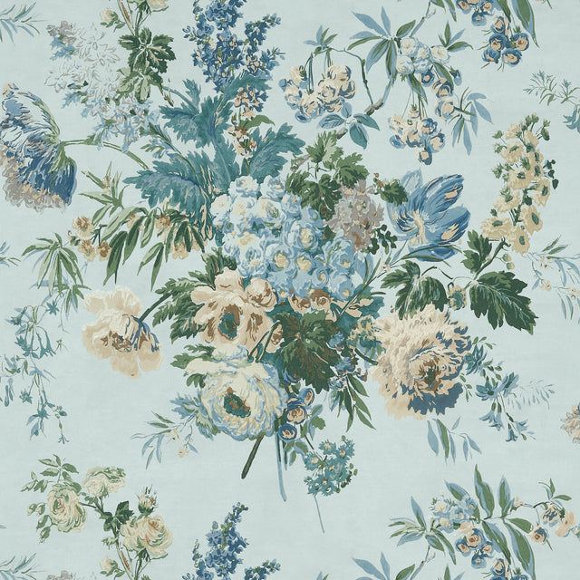 Anna French Garden Club Blue Wallpaper