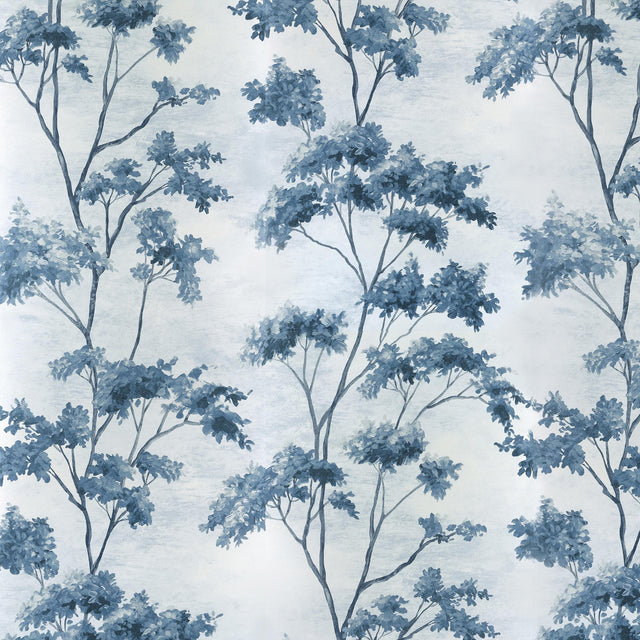 Anna French Dalton Blue And White On Pearl Wallpaper