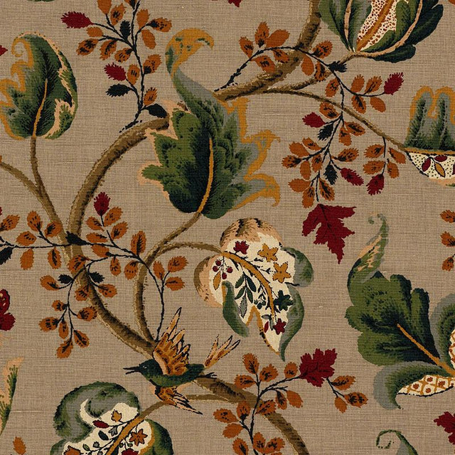 Schumacher Fox Hollow Multi On Flannel Fabric