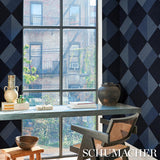 Schumacher Backdrop X Schumacher Maestro Formentera Wallpaper