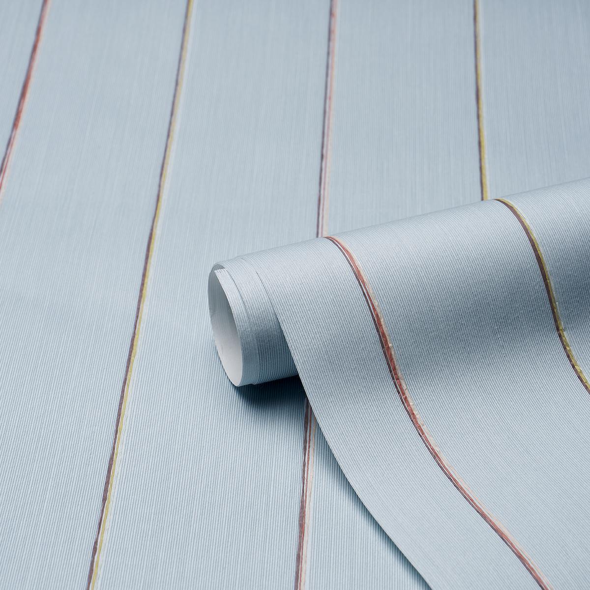 Schumacher Backdrop X Schumacher Draper Stripe The Early Stuff Wallpaper