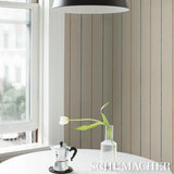 Schumacher Backdrop X Schumacher Draper Stripe Moonlight Wallpaper