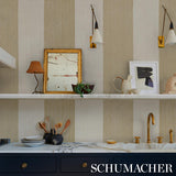 Schumacher Backdrop X Schumacher Backdrop Painter'S Stripe Moonlight Wallpaper