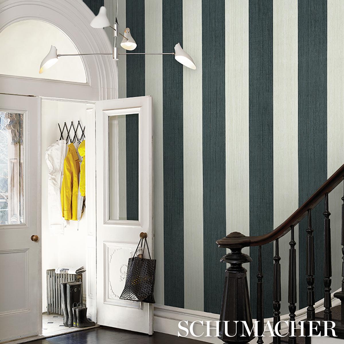Schumacher Backdrop X Schumacher Backdrop Painter'S Stripe Rococo Wallpaper