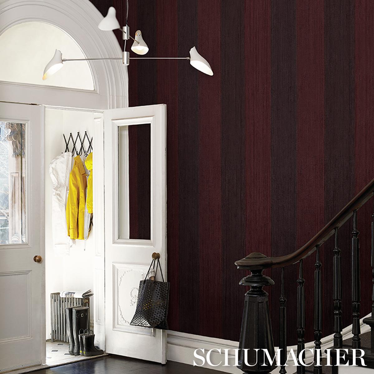 Schumacher Backdrop X Schumacher Backdrop Painter'S Stripe Self-Portrait Wallpaper