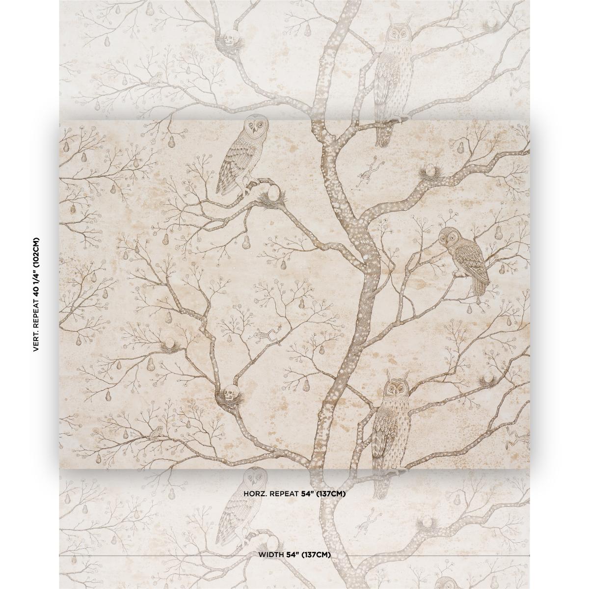 Schumacher Lattesa Nella Notte Ivory Wallpaper