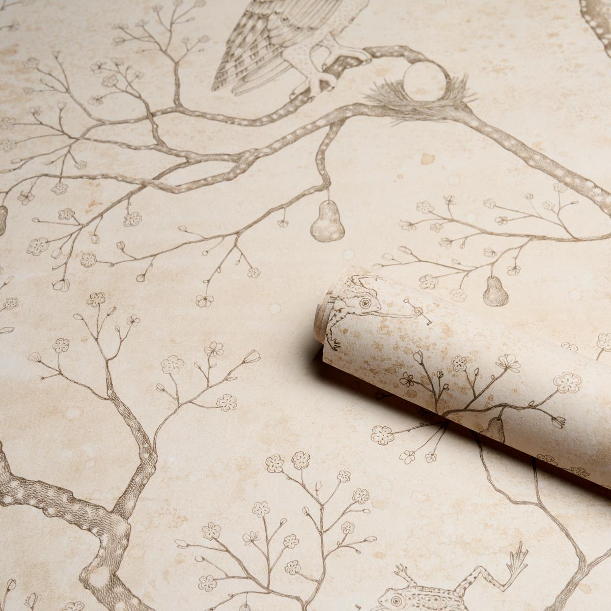 Schumacher Lattesa Nella Notte Ivory Wallpaper – DecoratorsBest