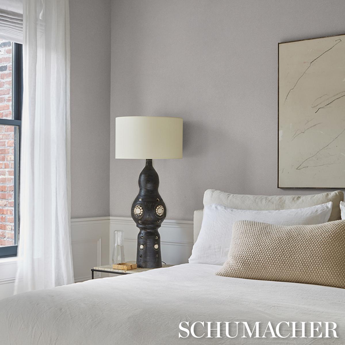 Schumacher Dunbar Shagreen Vinyl Pearl Wallpaper