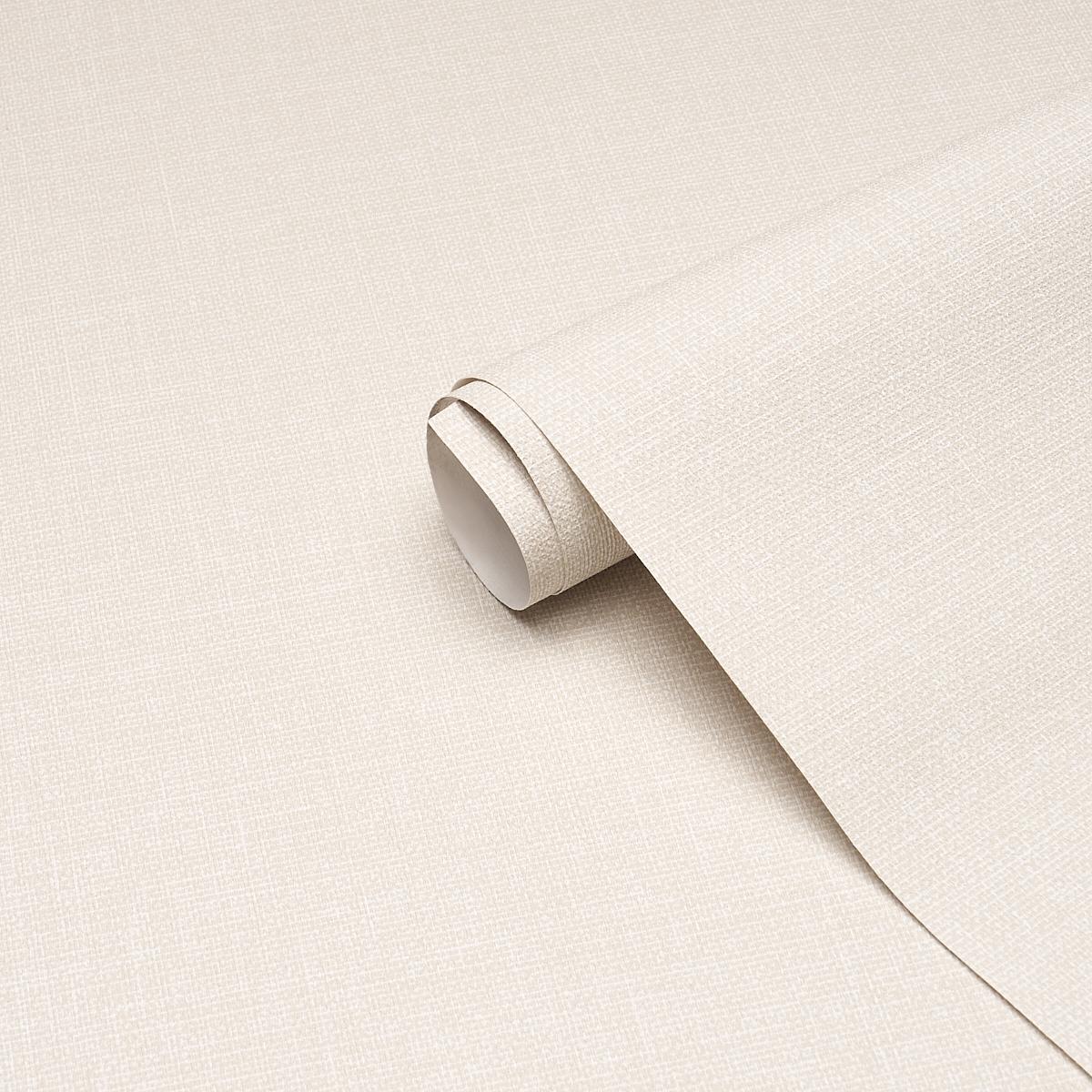 Schumacher Linen Gesso Vinyl Oat Wallpaper