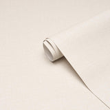 Schumacher Linen Gesso Vinyl Oat Wallpaper