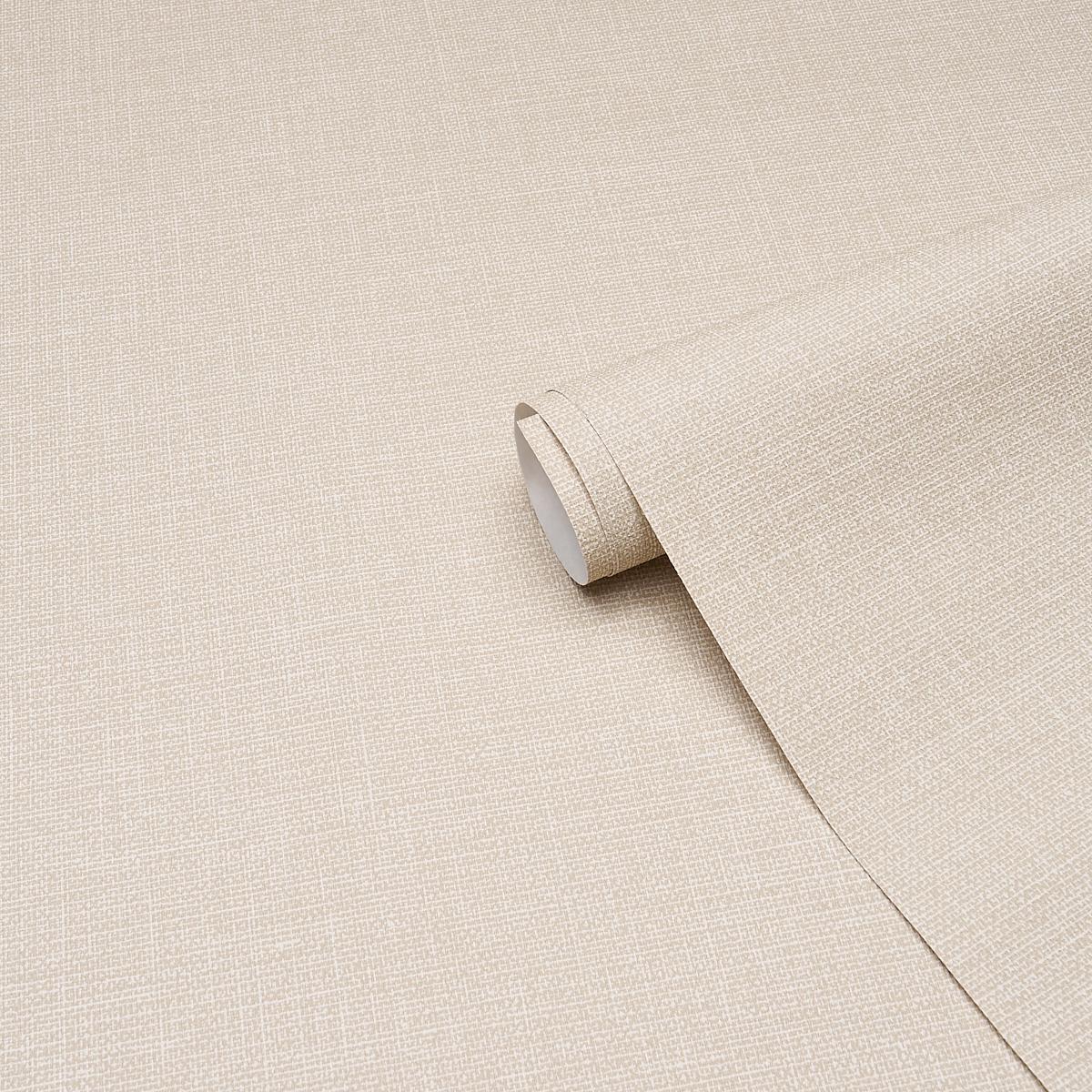 Schumacher Linen Gesso Vinyl Flax Wallpaper