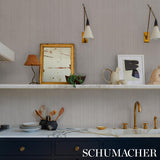 Schumacher Rimini Rib Vinyl Pearl Wallpaper