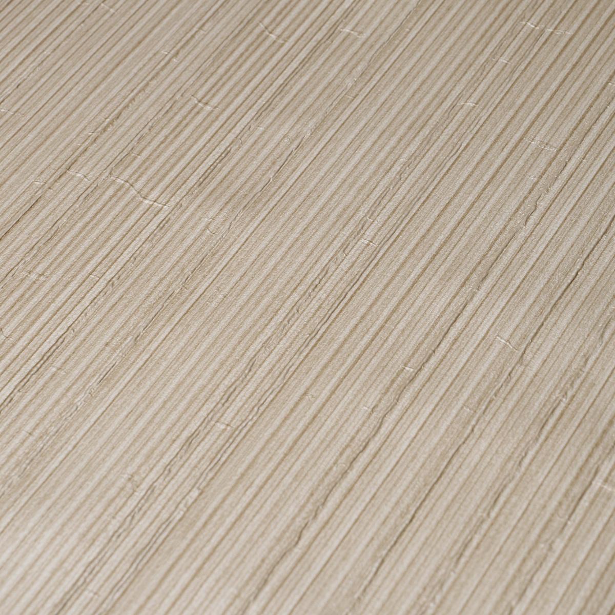 Schumacher Rimini Rib Vinyl Champagne Wallpaper