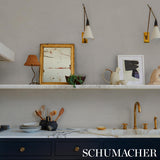 Schumacher Abaca Fine Weave Vinyl Dove Wallpaper