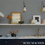 Schumacher Abaca Fine Weave Vinyl Haze Wallpaper