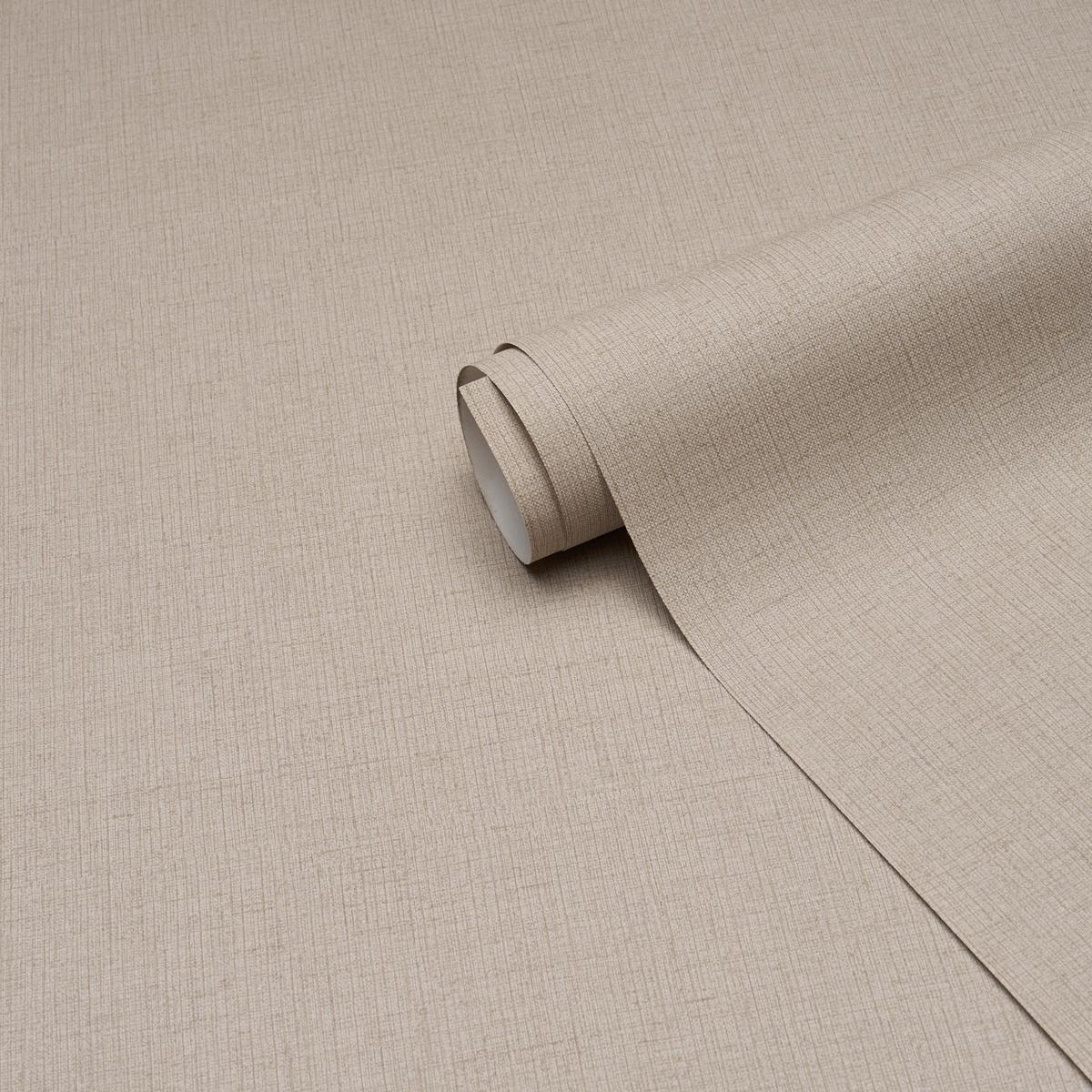 Schumacher Banbridge Linen Vinyl Flax Wallpaper